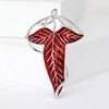 image:imageElven Tree Leaf Enamel Brooch for Women Men Mystery Keepsake Leaf Pin Luck Elven Cloak Leaf Clasp Costume Accessory Cosplay JewelryRed