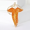 image:imageElven Tree Leaf Enamel Brooch for Women Men Mystery Keepsake Leaf Pin Luck Elven Cloak Leaf Clasp Costume Accessory Cosplay JewelryYellow