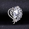 image:imageEzing 4 Pieces Lot Large Big Silver Gold Plated Assorted Crystal Rhinestones Brooch Pins SetC