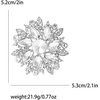 image:imageEzing 4 Pieces Lot Large Big Silver Gold Plated Assorted Crystal Rhinestones Brooch Pins SetC