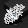 image:imageEzing 4 Pieces Lot Large Big Silver Gold Plated Assorted Crystal Rhinestones Brooch Pins SetC