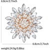 image:imageEzing 4 Pieces Lot Large Big Silver Gold Plated Assorted Crystal Rhinestones Brooch Pins SetD