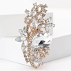 image:imageEzing 4 Pieces Lot Large Big Silver Gold Plated Assorted Crystal Rhinestones Brooch Pins SetD