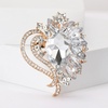 image:imageEzing 4 Pieces Lot Large Big Silver Gold Plated Assorted Crystal Rhinestones Brooch Pins SetD