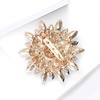 image:imageEzing 4 Pieces Lot Large Big Silver Gold Plated Assorted Crystal Rhinestones Brooch Pins SetD
