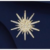 image:imageFashion CZ Star Brooch Lapel Pin for Women Men Crystal Rhinestone Star Burst Corsage Brooches Pins Dainty for Dress Suit Hat Badge Bouquet Boutonniere Clothes Accessories Trendy JewelryGold