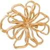 image:imageGold Chunky Hammered Hollow Flower Brooch Pin for WomenLarge Dainty Sweet Textured Floral Statement Lapel Pin Modern Minimalist Jewelry AccessoryGolden2