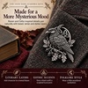 image:imageGothic Celtic Raven Brooch  Dark Academia Statement Pin Celtic Jewelry Crow Crescent Goth Emo Punk Accessories Norse Raven TalismanB  Silver