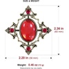 image:imageHalloween Red Brooch for Women Victorian Gothic Costume Brooch