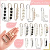 image:imageHicarer 18 Pcs Pearl Safety Pin Brooches for Women Clothing Vintage StyleElegant Style