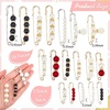 image:imageHicarer 18 Pcs Pearl Safety Pin Brooches for Women Clothing Vintage StyleRetro