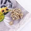 image:imageLAXPICOL Wedding Bridal Big Brown Crystal Rhinestone Bouquet Brooch Pin for Women Golden ToneRed