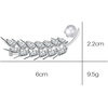image:imageLetter Queen Brooch Pin Corsage Sweater Dress Shawl Elegant Jewelry Accessory Decor for Wedding Birthday Party Christmas GiftSilver Ear of Wheat