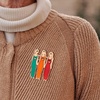 image:imageLetter Queen Brooch Pin Corsage Sweater Dress Shawl Elegant Jewelry Accessory Decor for Wedding Birthday Party Christmas GiftThree Sisters