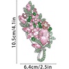 image:imagePin with Rhinestone Brooch Crystal Floral Bouquet Brooch with Teardrop Gem Elegant Lapel Pin for Dress Coat Scarf Spring Jewelry Gifts for Women