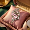 image:imagePin with Rhinestone Brooch Crystal Floral Bouquet Brooch with Teardrop Gem Elegant Lapel Pin for Dress Coat Scarf Spring Jewelry Gifts for Women