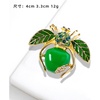 image:imageRhinestone Crystal Bee Pin Brooch Statement Imitation Pearls Bee Brooch Shiny Rhinestone Beaded Insect Pin Jewelry Vintage Clothes DecorationGreen Apple
