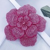 image:imageRhinestone Flower Brooch Pin for Women Men Elegant Sparkly Crystal Camellia Floral Lapel Pins Shawl Dress Suit Clothes Accessories Wedding Party Fashion Jewelry 105mmLight Pink