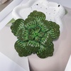 image:imageRhinestone Flower Brooch Pin for Women Men Elegant Sparkly Crystal Camellia Floral Lapel Pins Shawl Dress Suit Clothes Accessories Wedding Party Fashion Jewelry 105mmOlive Green