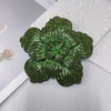 image:imageRhinestone Flower Brooch Pin for Women Men Elegant Sparkly Crystal Camellia Floral Lapel Pins Shawl Dress Suit Clothes Accessories Wedding Party Fashion Jewelry 105mmOlive Green