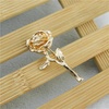image:imageRose Flower Brooch Pin for Women Men Dainty Floral Lapel Pins for Jacket Scarf Dress Clothes Hat Accessories Wedding Party Fashion JewelryGoldTone