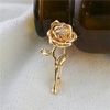 image:imageRose Flower Brooch Pin for Women Men Dainty Floral Lapel Pins for Jacket Scarf Dress Clothes Hat Accessories Wedding Party Fashion JewelryGoldTone