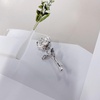 image:imageRose Flower Brooch Pin for Women Men Dainty Floral Lapel Pins for Jacket Scarf Dress Clothes Hat Accessories Wedding Party Fashion JewelrySilver