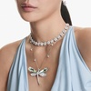 image:imageSwarovski x Ariana Grande Official Dragonfly Motif Jewelry Collection Brooch Pendant Necklace Earrings Mixed Cut Multicolored Stones Rhodium FinishMulticolored PendantBrooch