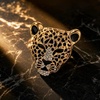 image:imageVintage Shiny Rhinestone Leopard Head Brooches for Women Unisex Animal Pins Casual Accessories GiftsGolden
