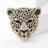 image:imageVintage Shiny Rhinestone Leopard Head Brooches for Women Unisex Animal Pins Casual Accessories GiftsGoldenLarge