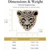 image:imageVintage Shiny Rhinestone Leopard Head Brooches for Women Unisex Animal Pins Casual Accessories GiftsGoldenSmall