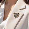 image:imageVintage Shiny Rhinestone Leopard Head Brooches for Women Unisex Animal Pins Casual Accessories GiftsGoldenSmall