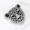 image:imageVintage Shiny Rhinestone Leopard Head Brooches for Women Unisex Animal Pins Casual Accessories GiftsSilverLarge