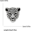 image:imageVintage Shiny Rhinestone Leopard Head Brooches for Women Unisex Animal Pins Casual Accessories GiftsSilverLarge