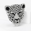 image:imageVintage Shiny Rhinestone Leopard Head Brooches for Women Unisex Animal Pins Casual Accessories GiftsSilverLarge
