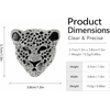 image:imageVintage Shiny Rhinestone Leopard Head Brooches for Women Unisex Animal Pins Casual Accessories GiftsSilverSmall