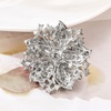 image:imageWomens Flowershape Statement Brooch Pin Crystal Brooch for WomenBlack