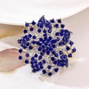 image:imageWomens Flowershape Statement Brooch Pin Crystal Brooch for WomenBlue