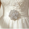image:imageWomens Flowershape Statement Brooch Pin Crystal Brooch for WomenClear