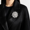 image:imageWomens Flowershape Statement Brooch Pin Crystal Brooch for WomenClear