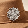image:imageWomens Flowershape Statement Brooch Pin Crystal Brooch for WomenClear