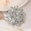 image:imageWomens Flowershape Statement Brooch Pin Crystal Brooch for WomenClear