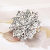 image:imageWomens Flowershape Statement Brooch Pin Crystal Brooch for WomenRed Silvertone