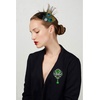 image:imageYARIEW Brooches for Women Silver Plated Vintage Rhinestone Brooch Pins for Women Flower Brooch for Business Bouquet St Patricks Day Holiday Christmas GiftGreen