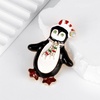 image:imagecoadipress Christmas Brooch Pins for Women Cute Crystal Christmas Tree Snowflake Reindeer Jingle Bell Animal Candy Bow Brooches Xmas Holiday Party GiftsPenguin