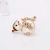 image:imagecoadipress Christmas Brooch Pins for Women Cute Crystal Christmas Tree Snowflake Reindeer Jingle Bell Animal Candy Bow Brooches Xmas Holiday Party GiftsSnowman