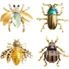image:image412 PCS 4 Pattern Insects Brooches Lapel Pins Crystal Insect Themed Insect Brooches for WomenModern
