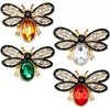 image:image4Pcs Rhinestone Bee Brooch Pins Vintage Honey Bee Brooches for Women