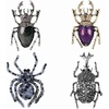 image:image4Pcs Rhinestone Insect Brooch Set for WomenColor A