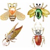 image:image4Pcs Rhinestone Insect Brooch Set for WomenColor B